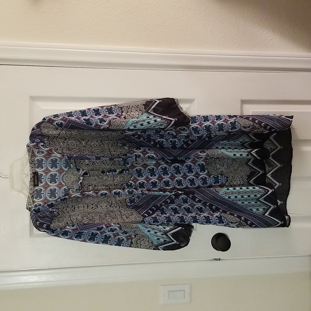 Multi colored Sheer Tunic Top